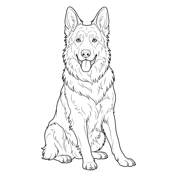 Coloriage Dessin Chien Réaliste à imprimer