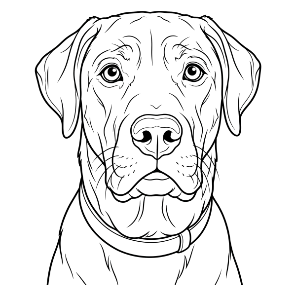 Coloriage Dessin Chien Tête à imprimer