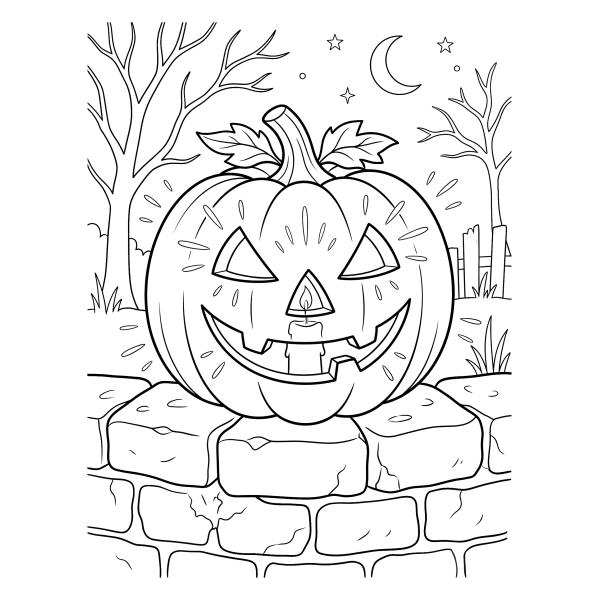 Coloriage Dessin Citrouille Halloween Jack à imprimer