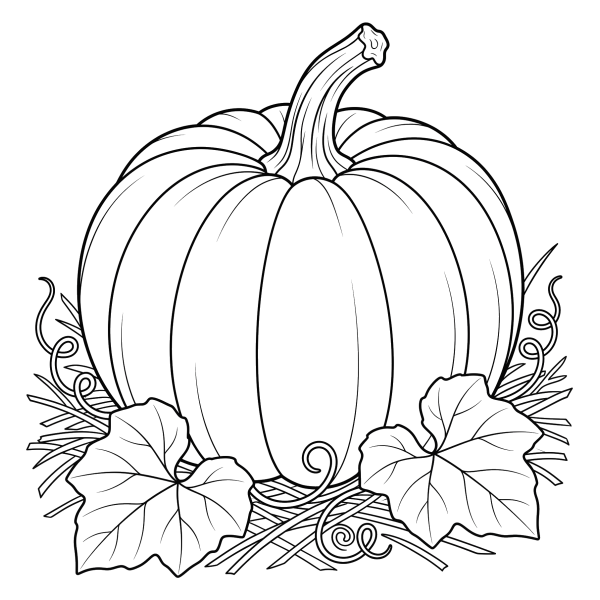 Coloriage Dessin Citrouille Halloween Réaliste à imprimer