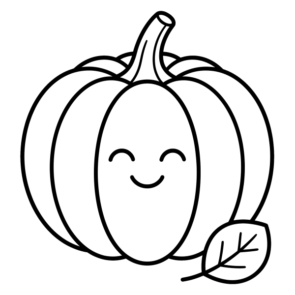 Coloriage Dessin Citrouille Halloween Simple à imprimer