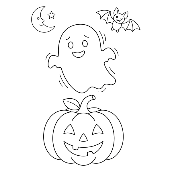 Coloriage Dessin Halloween Horreur Facile à imprimer