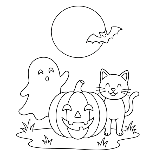 Coloriage Dessin Halloween Image à imprimer
