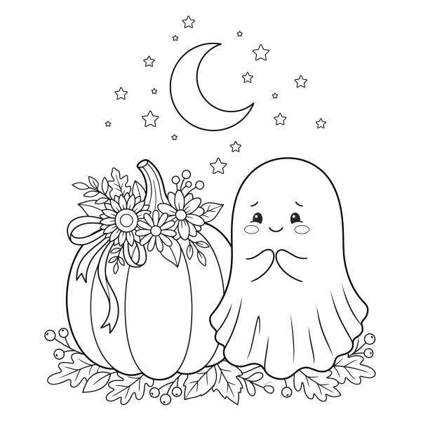 Coloriage Dessin Halloween Jolie à imprimer