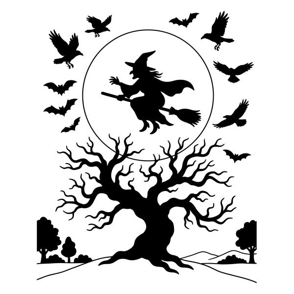 Coloriage Dessin Halloween Noir à imprimer