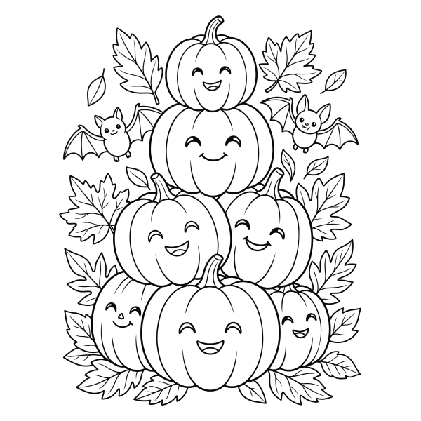 Coloriage Dessin Halloween Orange à imprimer