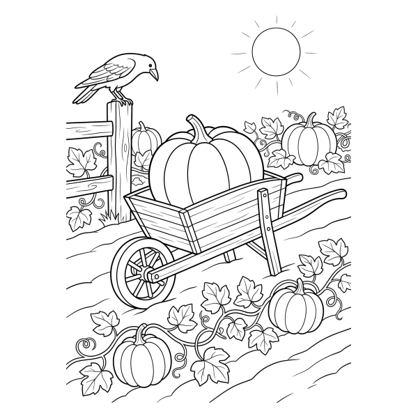Coloriage Dessin Halloween pour Citrouille à imprimer