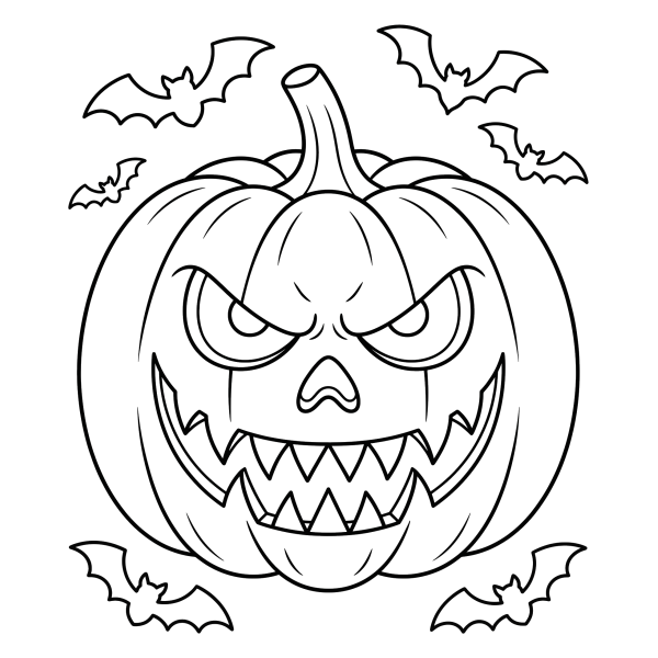 Coloriage Dessin Halloween qui Fait Peur Couleur à imprimer