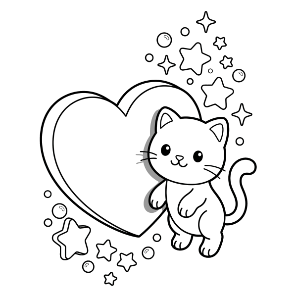 Coloriage Dessin Kawaii 3D à imprimer