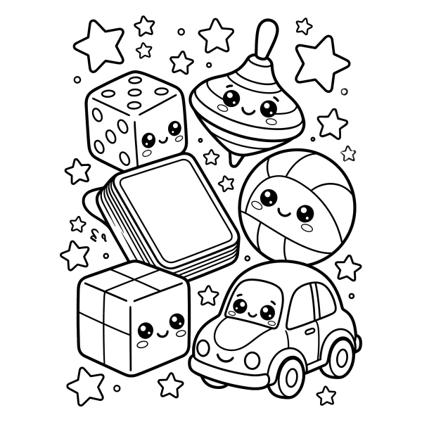 Coloriage Dessin Kawaii Jeux à imprimer