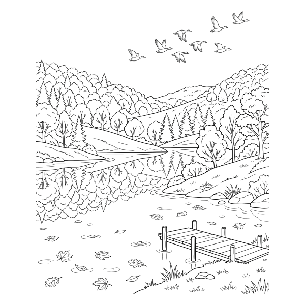 Coloriage Dessin l'Automne à imprimer