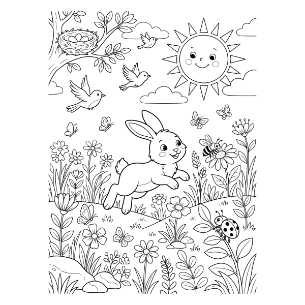 Coloriage Dessin le Printemps à imprimer