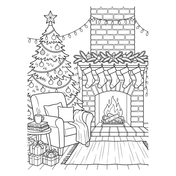 Coloriage Dessin Noël Adulte à imprimer