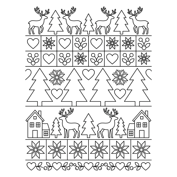 Coloriage Dessin Noël Noir et Blanc à imprimer