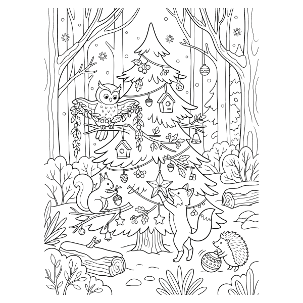 Coloriage Dessin Noël Original à imprimer