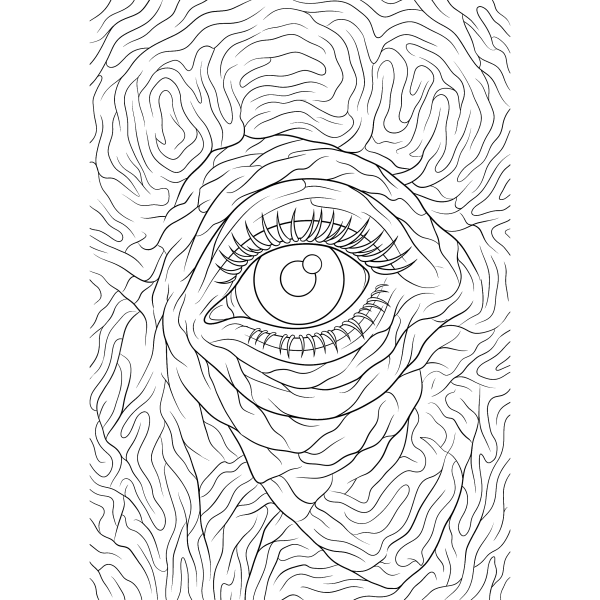 Coloriage Dessin Œil d'Éléphant à imprimer