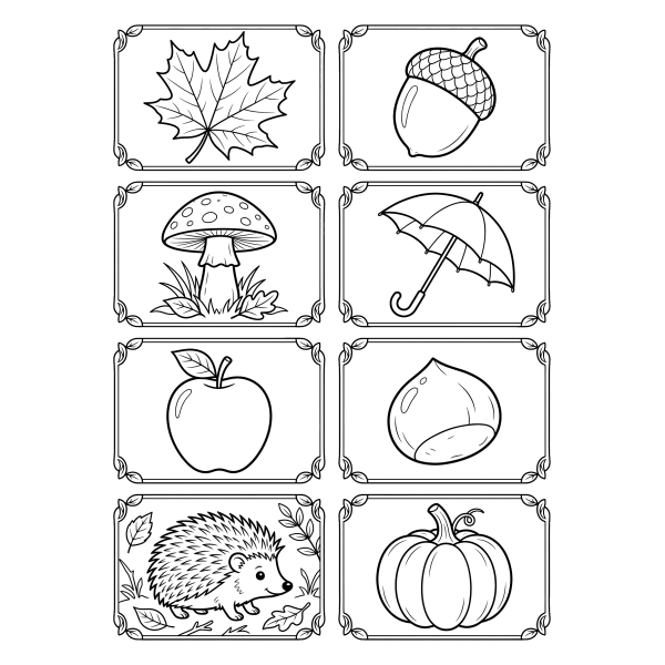 Coloriage Dessin Thème Automne à imprimer