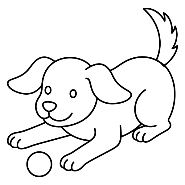Coloriage Dessin un Chien Facile à imprimer