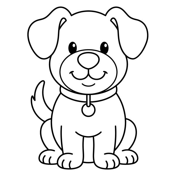 Coloriage Dessin un Chien à imprimer