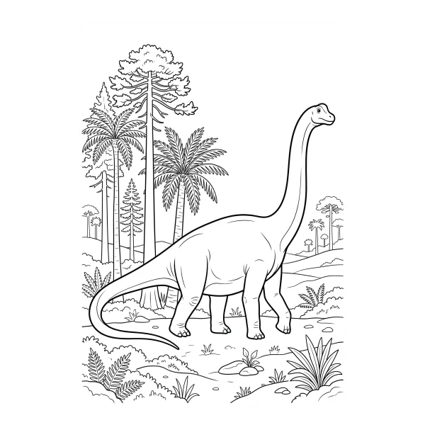 Coloriage Coloriage Dinosaure Brontosaure à imprimer