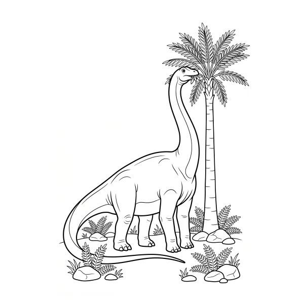 Coloriage Coloriage Dinosaure Diplodocus à imprimer
