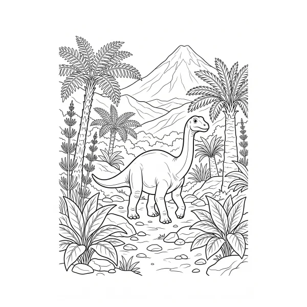 Coloriage Coloriage Dinosaure Préhistorique à imprimer