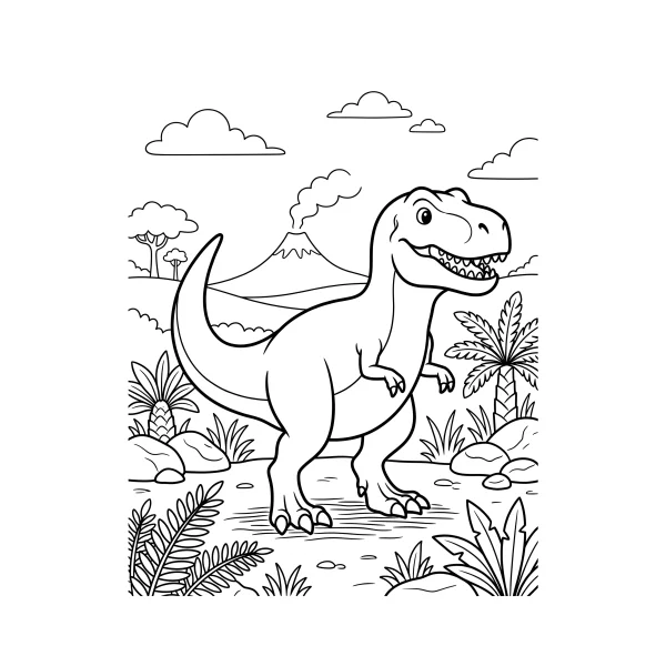 Coloriage Coloriage Dinosaure T-Rex à imprimer