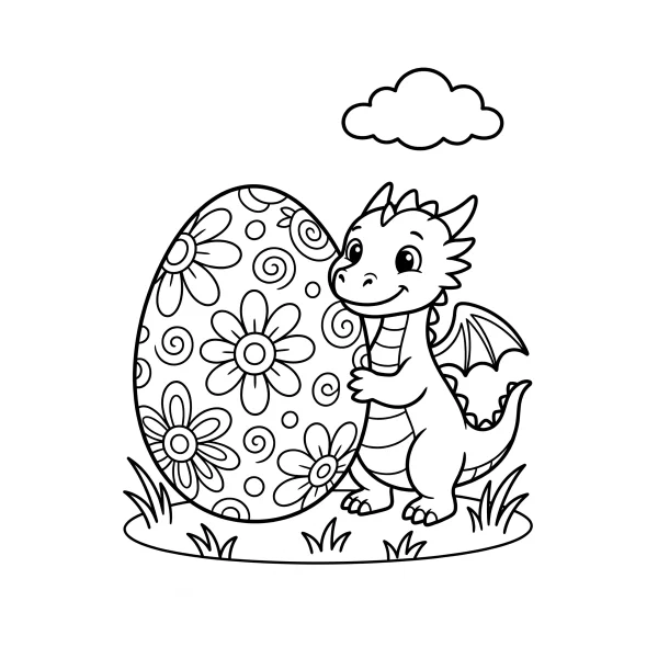 Coloriage Coloriage Dragon Maternelle à imprimer