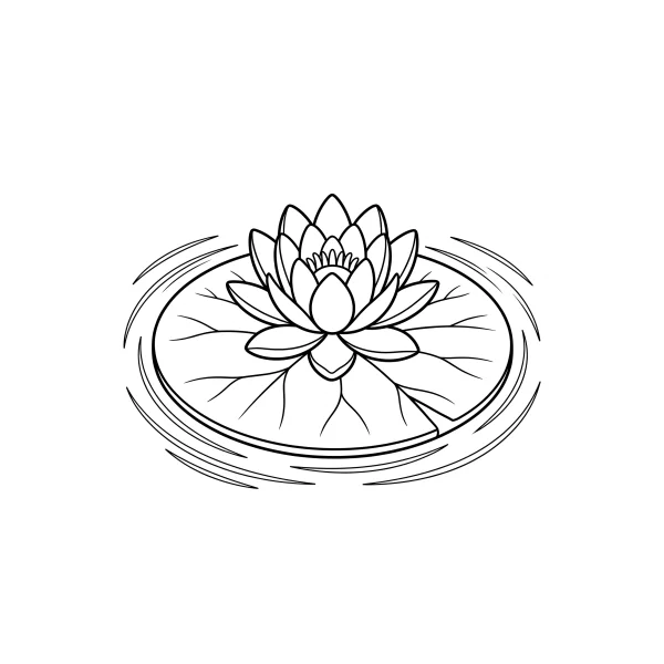Coloriage Coloriage Nénuphar à imprimer