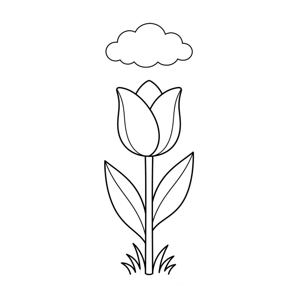 Coloriage Coloriage Tulipe à imprimer