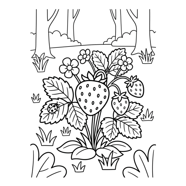 Coloriage Coloriage Fraise Des Bois à imprimer