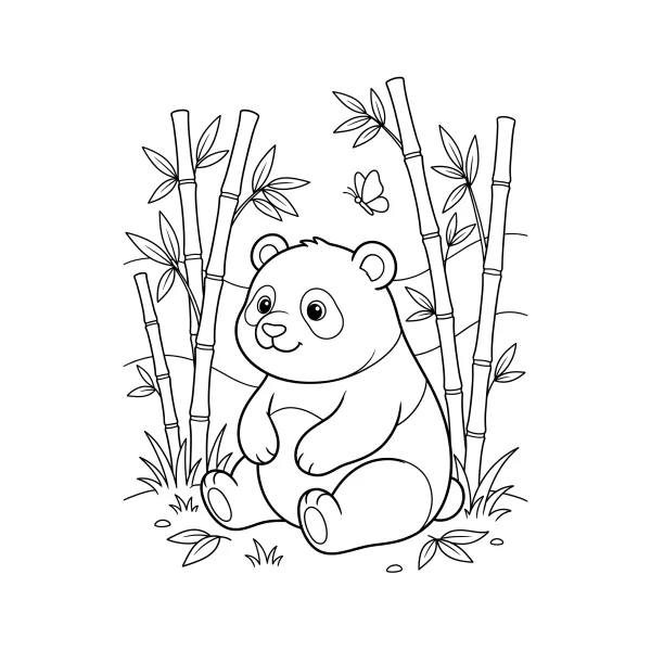 Coloriage Coloriage Kawaii Panda à imprimer