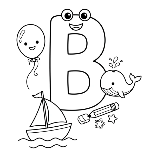 Coloriage Coloriage Lettre B à imprimer
