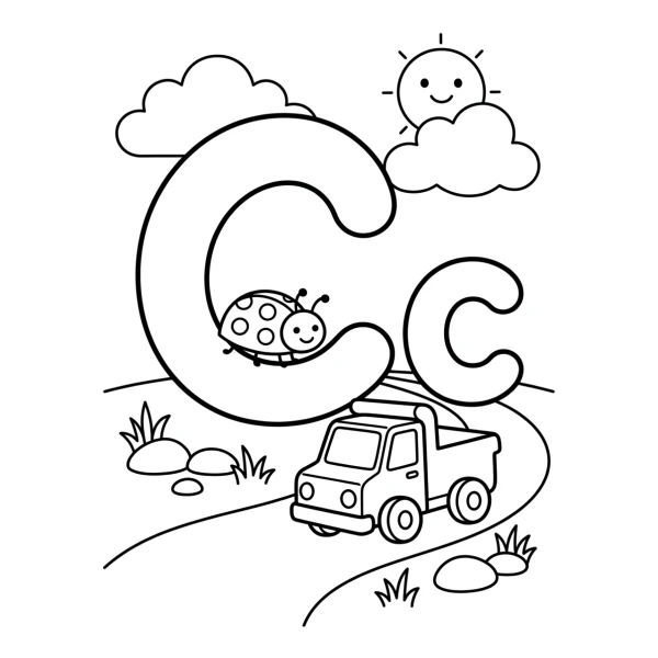 Coloriage Coloriage Lettre C à imprimer