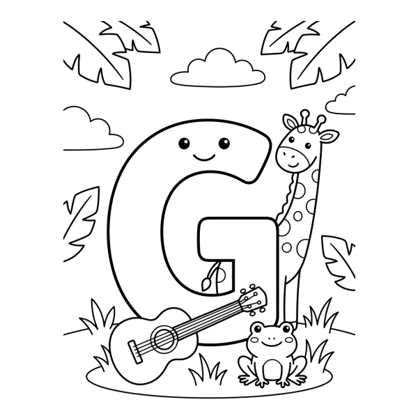 Coloriage Coloriage Lettre G à imprimer