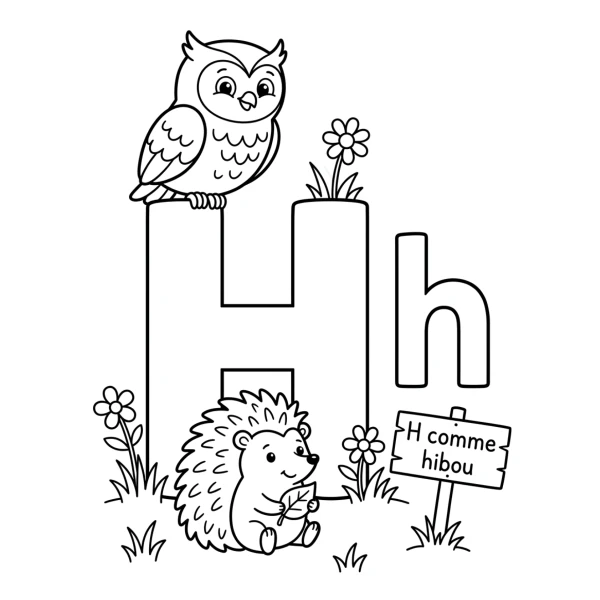 Coloriage Coloriage Lettre H à imprimer