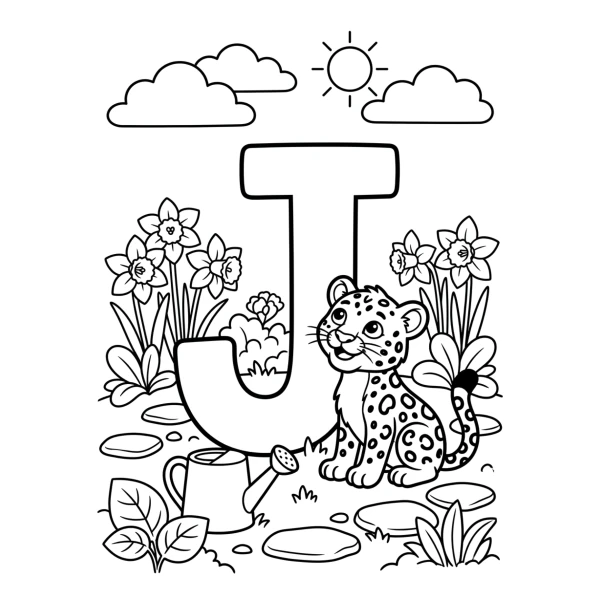 Coloriage Coloriage Lettre J à imprimer