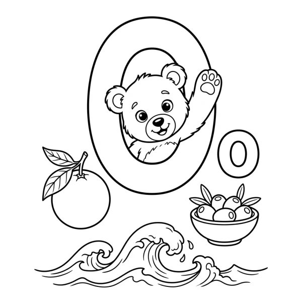 Coloriage Coloriage Lettre O à imprimer