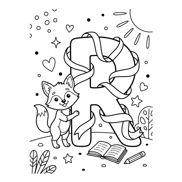Coloriage Coloriage Lettre R à imprimer