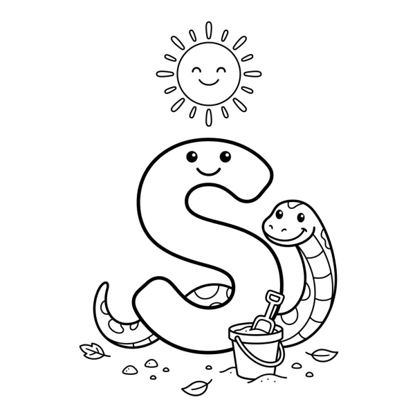 Coloriage Coloriage Lettre S à imprimer