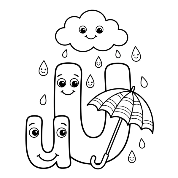Coloriage Coloriage Lettre U à imprimer
