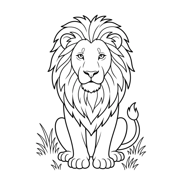 Coloriage Coloriage Lion et sa Crinière à imprimer