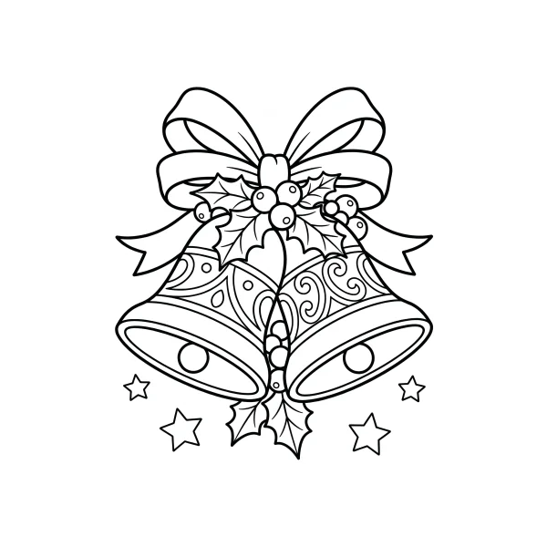 Coloriage Coloriage Cloche de Noël à imprimer