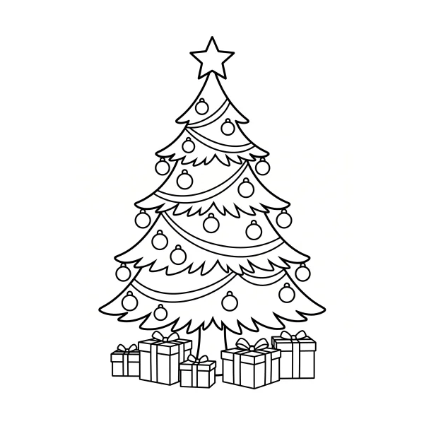 Coloriage Coloriage Noël Sapin à imprimer