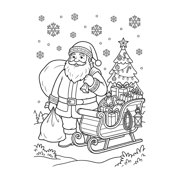 Coloriage Coloriage Père Noël à imprimer