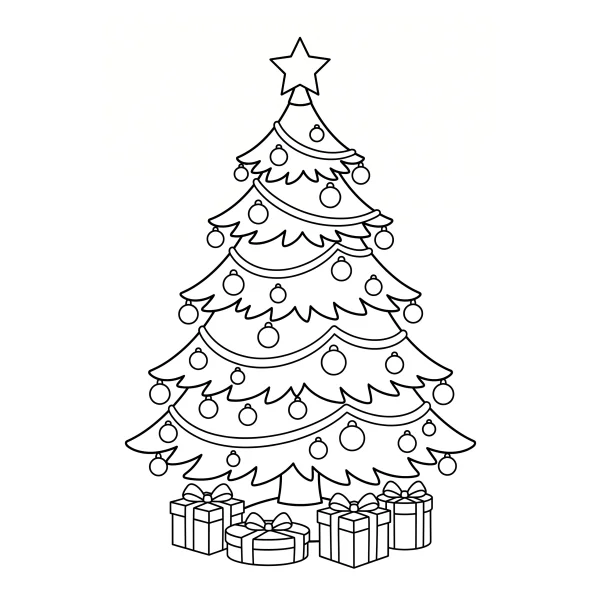 Coloriage Coloriage Sapin de Noël à imprimer