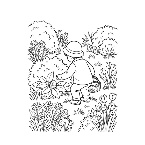 Coloriage Coloriage Chasse aux Œufs à imprimer
