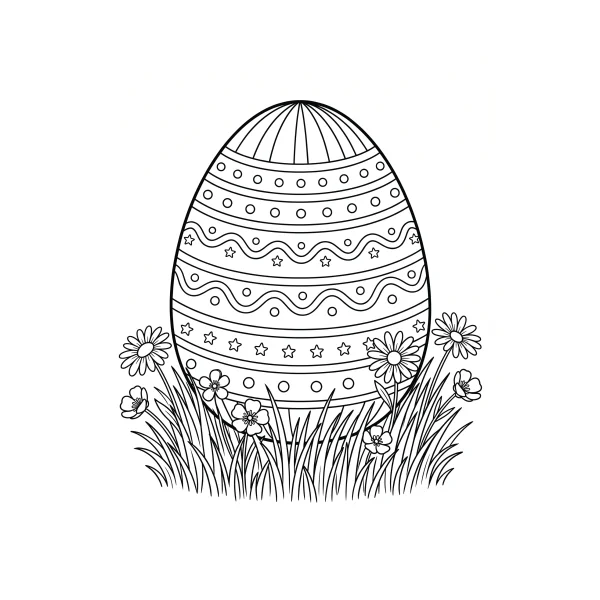 Coloriage Coloriage Œuf de Pâques à imprimer
