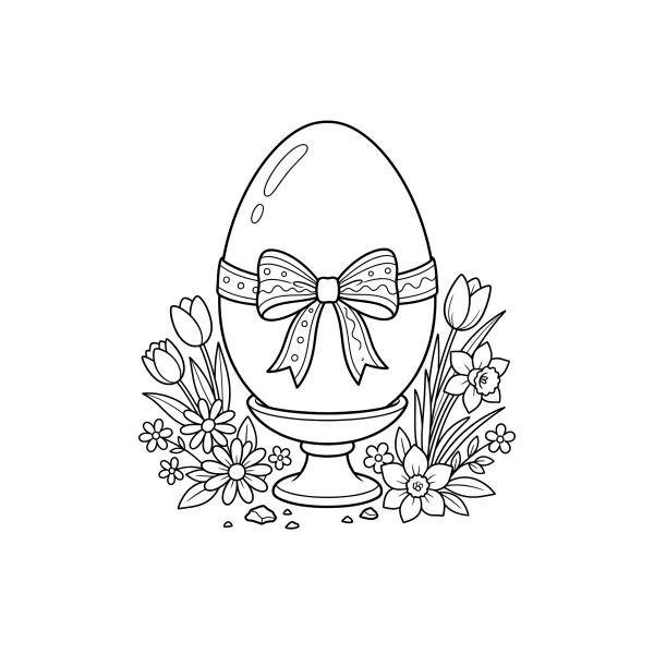 Coloriage Coloriage Œuf en Chocolat à imprimer