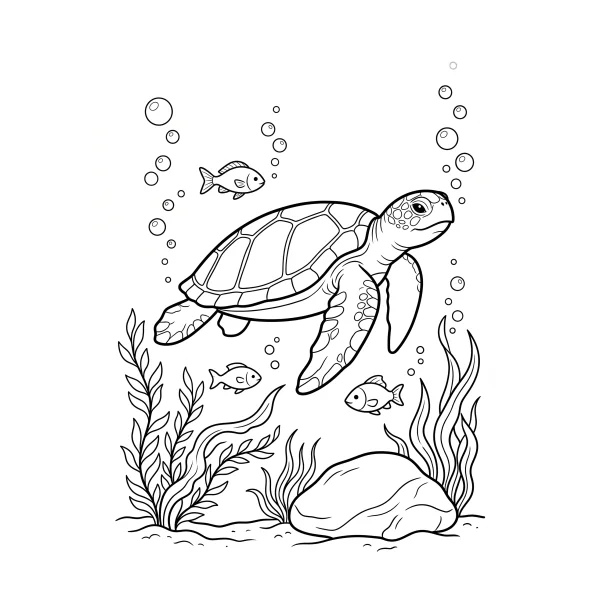 Coloriage Coloriage Tortue de Mer à imprimer
